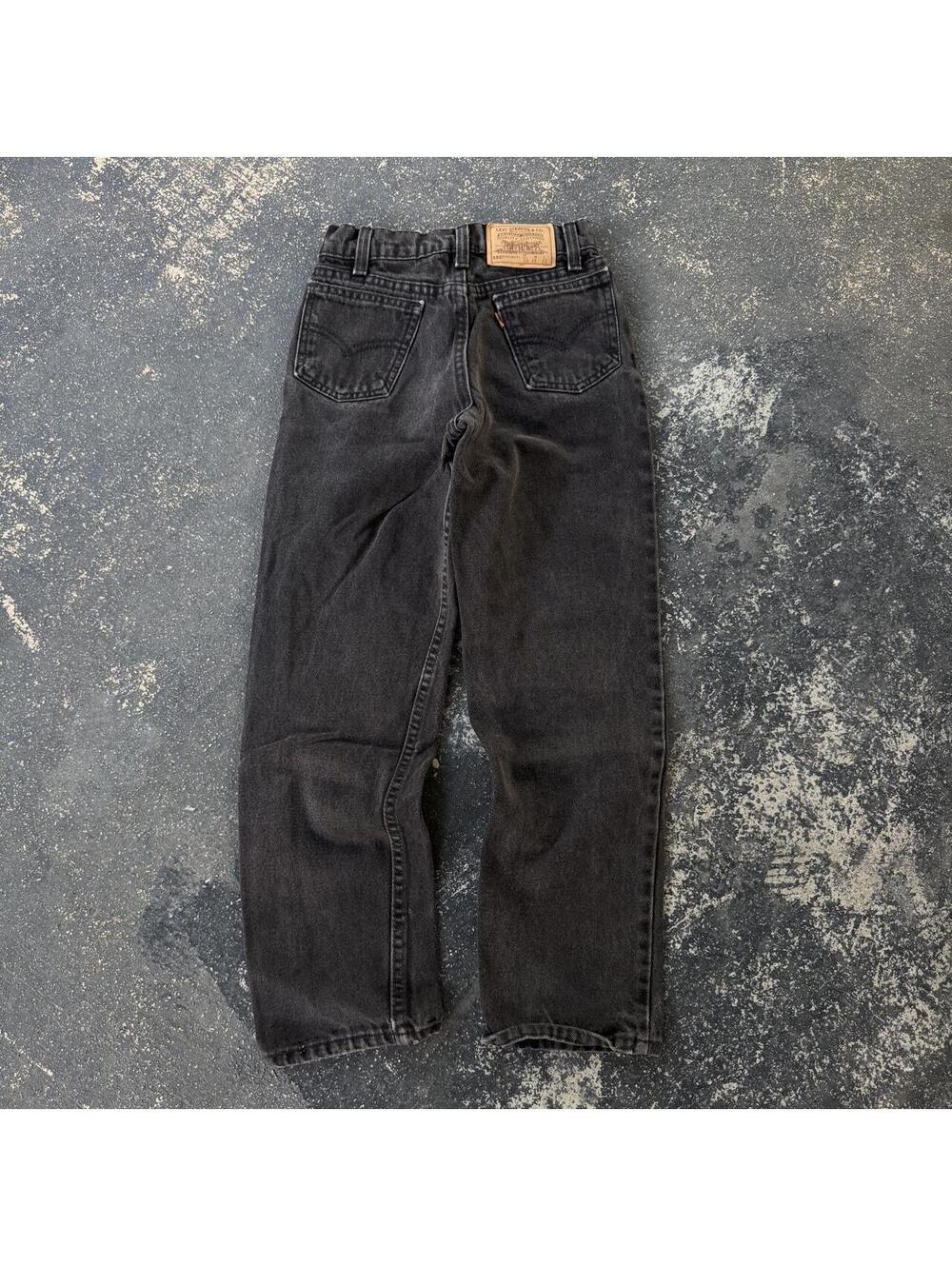 Vintage 90’s Kids Black Levi's 550 black jeans